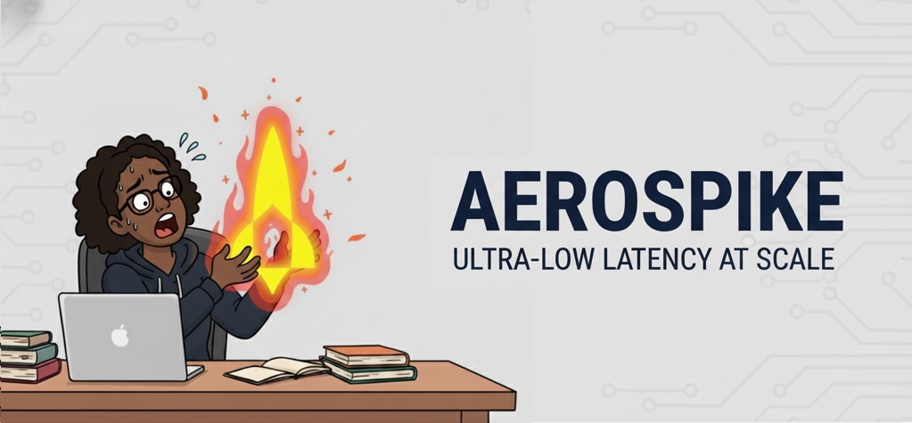 Software professional trying to hold aerospike logo shaped hot key